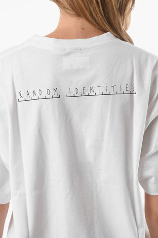 Crew-neck NO BITE T-shirt with Contrasting Print on The Front