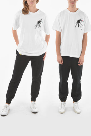 Crew-neck NO BITE T-shirt with Contrasting Print on The Front