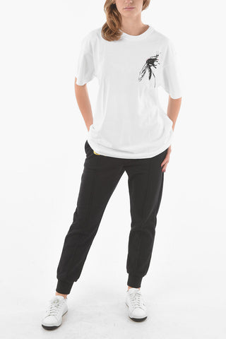 Crew-neck NO BITE T-shirt with Contrasting Print on The Front