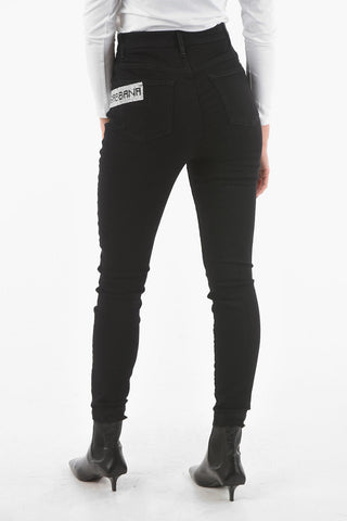 GRACE 5 Pocket Swarovski Logoed Denims
