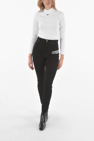 GRACE 5 Pocket Swarovski Logoed Denims