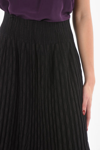 Wool Blend Stretchy TOURBILLION Jupe Skirt