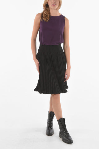 Wool Blend Stretchy TOURBILLION Jupe Skirt