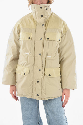 Giubbotto Utility Imbottito MANTEAU DELLA con Collo Removibile in Pelliccia