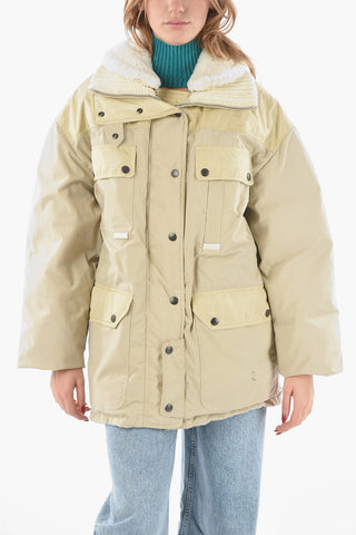 Giubbotto Utility Imbottito MANTEAU DELLA con Collo Removibile in Pelliccia