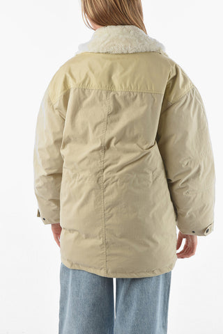 Giubbotto Utility Imbottito MANTEAU DELLA con Collo Removibile in Pelliccia
