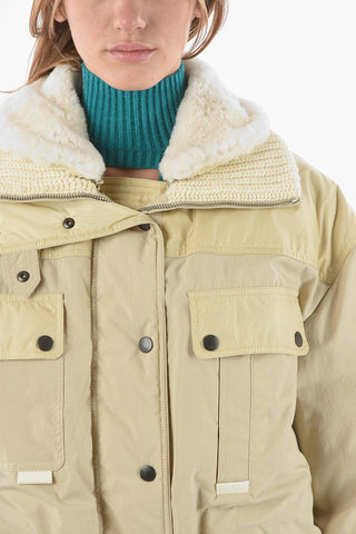 Giubbotto Utility Imbottito MANTEAU DELLA con Collo Removibile in Pelliccia