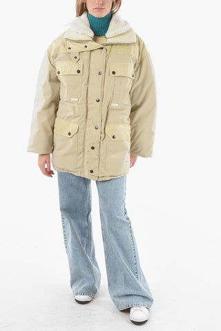 Giubbotto Utility Imbottito MANTEAU DELLA con Collo Removibile in Pelliccia