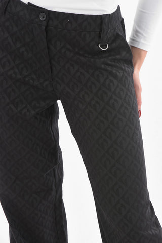 GOLD LINE Wool-blend Flared Pants in Monogram Jacquard