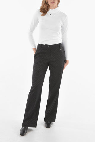 GOLD LINE Wool-blend Flared Pants in Monogram Jacquard