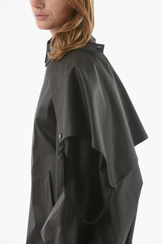 Removable Hood Coated Cotton Cape