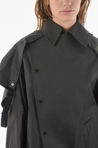 Removable Hood Coated Cotton Cape