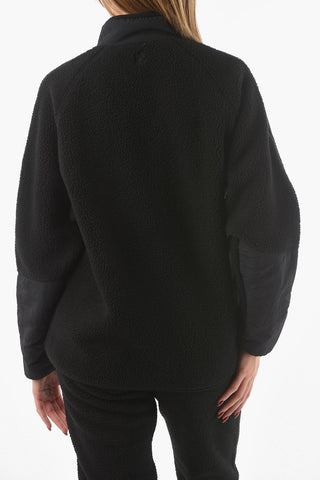 Bouclé Fleece BOA Bomber Jacket with Nylon Pocket