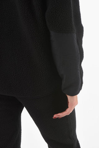 Bouclé Fleece BOA Bomber Jacket with Nylon Pocket