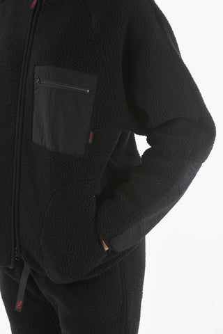 Bouclé Fleece BOA Bomber Jacket with Nylon Pocket