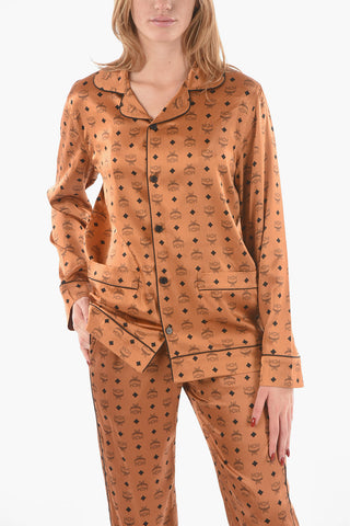 Patch Pocket Silk Blend Monogram Shirt