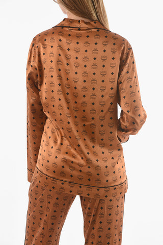 Patch Pocket Silk Blend Monogram Shirt