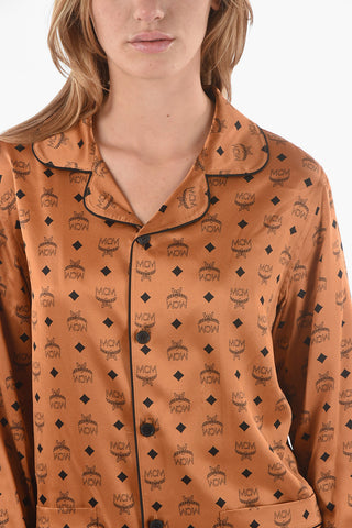 Patch Pocket Silk Blend Monogram Shirt