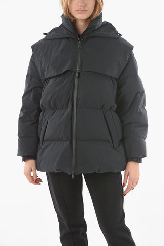 Removable Hood FROSTED Cotton Duvet Jacket