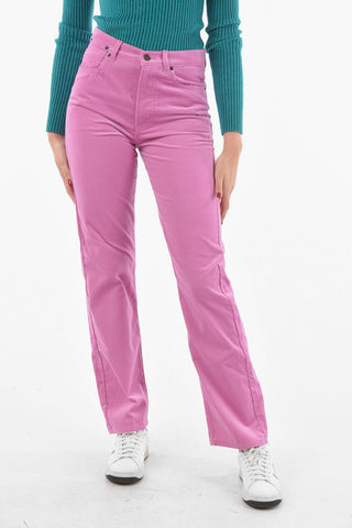 Pantaloni 5 Tasche PISCOS a Vita Alta in Velour