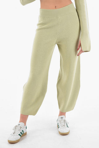 Extrafine Merino Wool NAIFU Ribbed Flared Pants