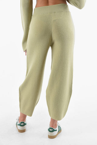 Extrafine Merino Wool NAIFU Ribbed Flared Pants