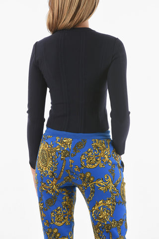 Zipped Crewneck DELPHES Wool Blend Sweater