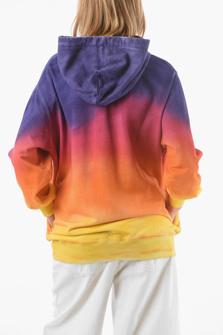 COUTURE Printed Logo Tie Dye Cotton Hoodie