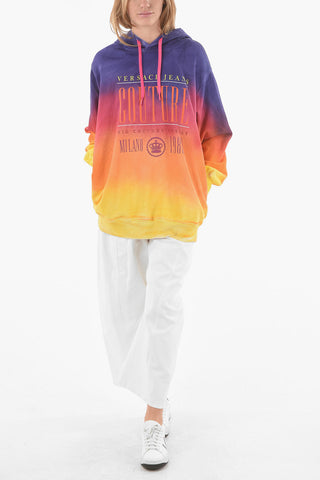 COUTURE Printed Logo Tie Dye Cotton Hoodie