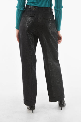 Pantaloni Palazzo PARTAN in Lurex a 2 Pinces