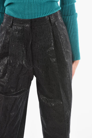 Pantaloni Palazzo PARTAN in Lurex a 2 Pinces