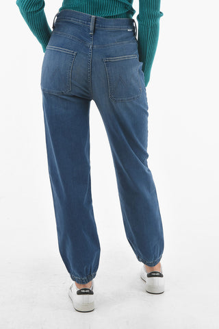 DENIM Mid-wash THE WRAPPER Cargo Jeans with Ankle Drawstrings