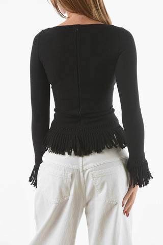 Maglione In Lana Vergine SPARTE Con Frangie