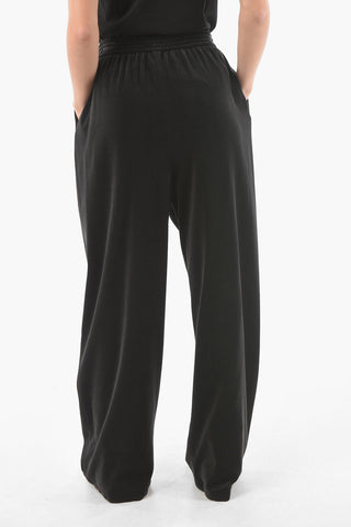 Velour Flared Joggers with Zipped Pockets