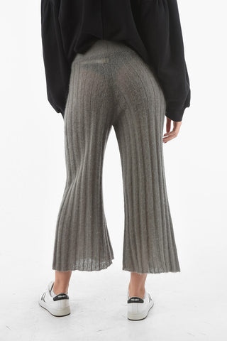 Ribbed Mohair Wool SOHJI Flared Pants