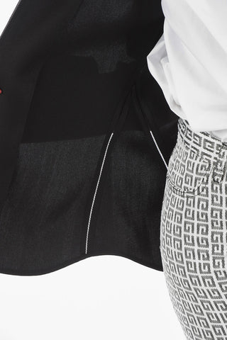 Virgin Wool Zip-up Shirt with Zipped Cuffs
