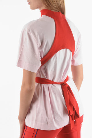 Crew Neck Cotton T-Shirt with Removable Harness