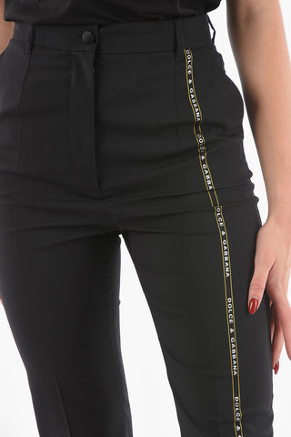 4 Pocket Side Logoed Band Wool Pants