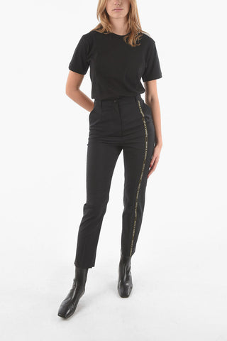 4 Pocket Side Logoed Band Wool Pants