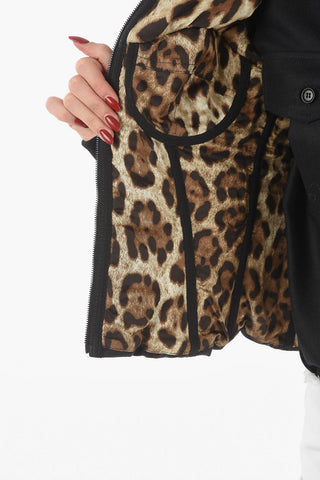 Front Zipped Multipocket Bustier Bomber Jacket