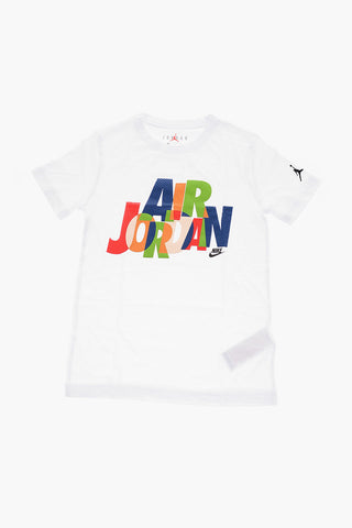 AIR JORDAN T-Shirt Girocollo con Logo Stampato