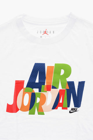 AIR JORDAN T-Shirt Girocollo con Logo Stampato