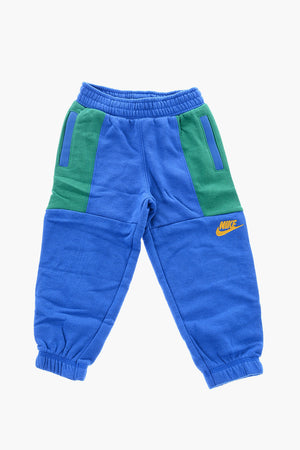 Joggers Bicolore in Cotone Felpato