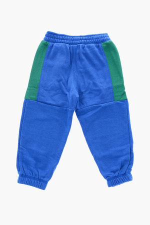 Joggers Bicolore in Cotone Felpato