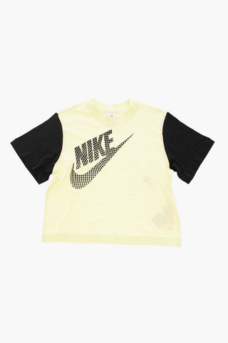 Two-Tone T-Shirt with Printed Logo