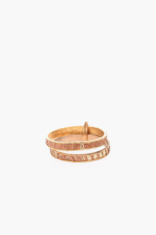 Bracciale alla schiava in Ottone riversitito in pelle di Pitone