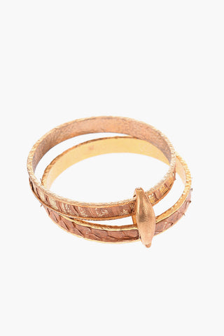 Bracciale alla schiava in Ottone riversitito in pelle di Pitone