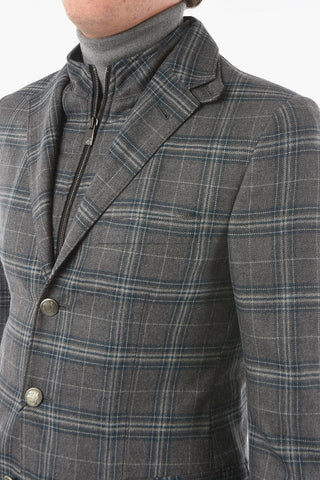 ID Plaid Check IDENTITY Center Vent Full Zip IDENTITY Jacket