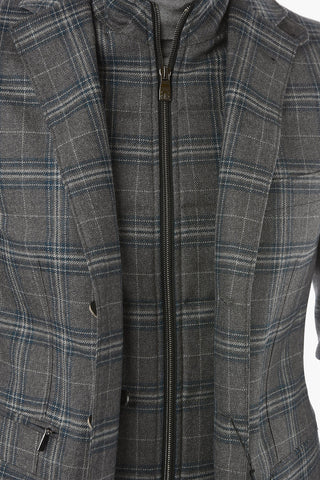 ID Plaid Check IDENTITY Center Vent Full Zip IDENTITY Jacket