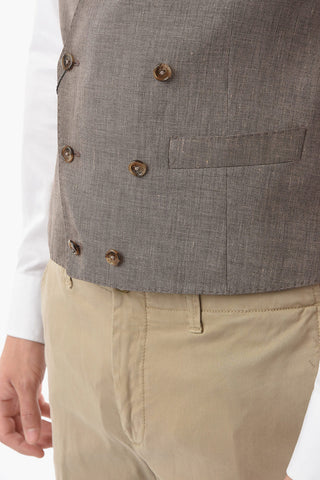 Gilet ACADEMY Doppiopetto Bicolore con Martingala